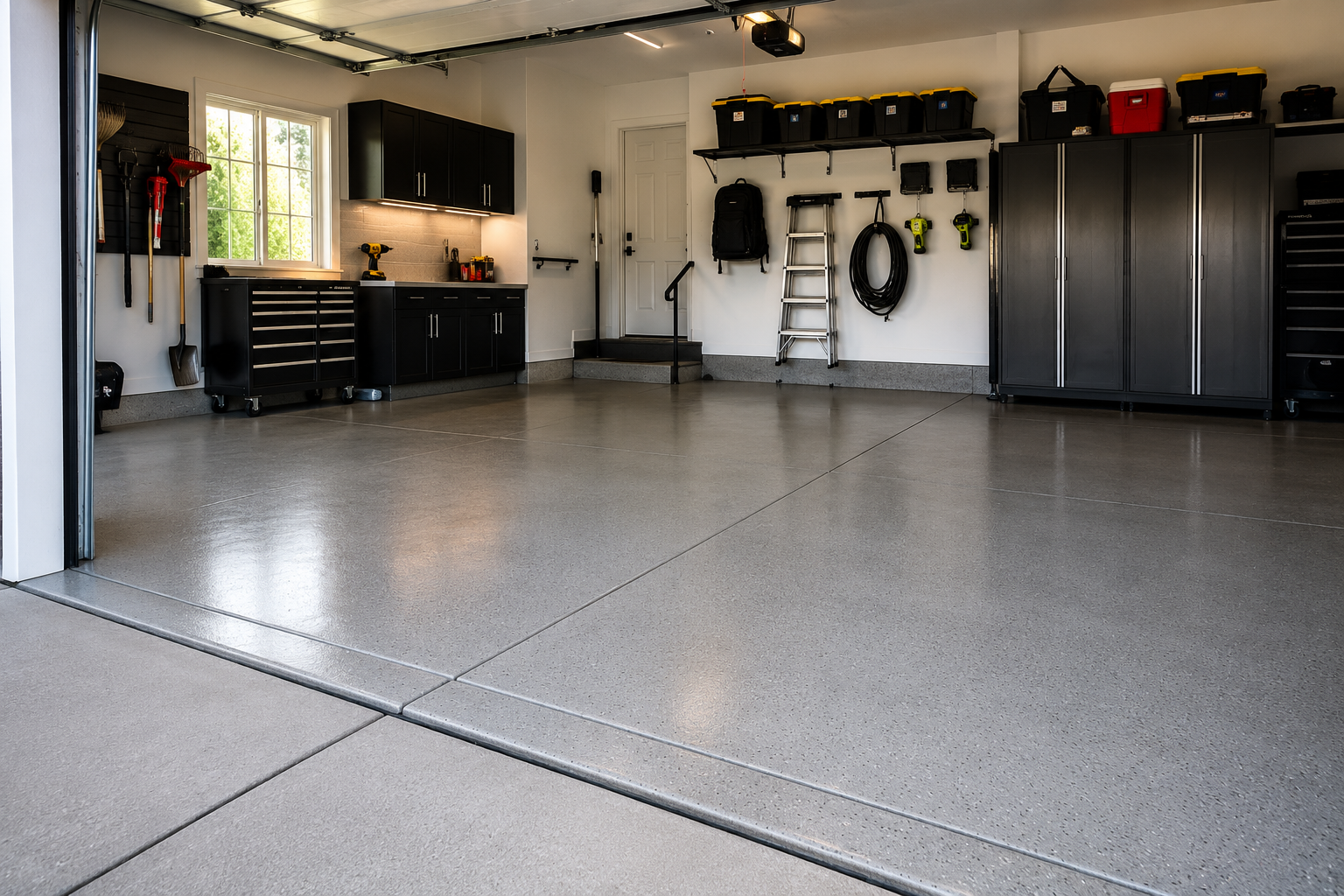 Garage slab leveling